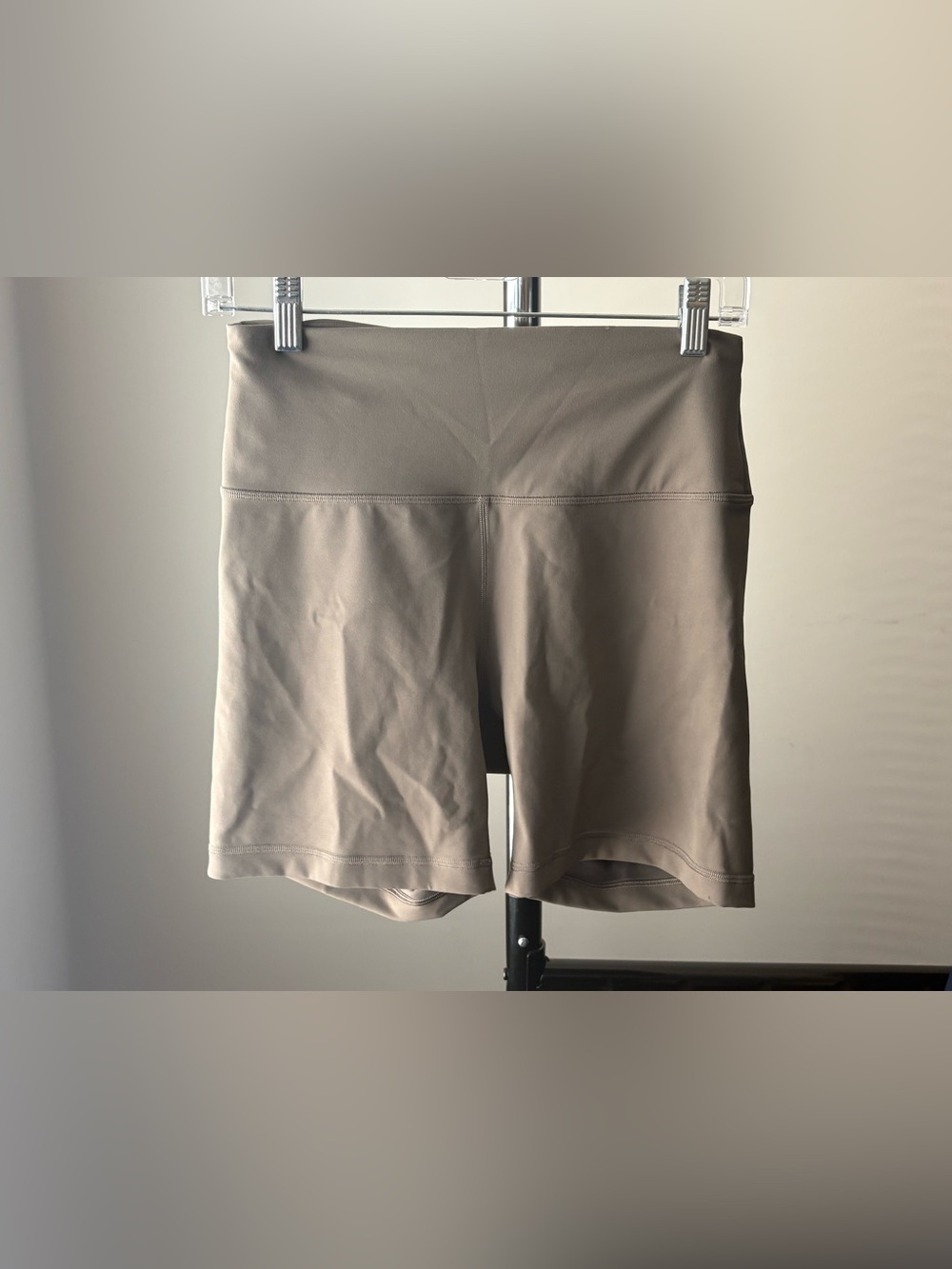 lululemon athletica taupe high-rise athletic shorts